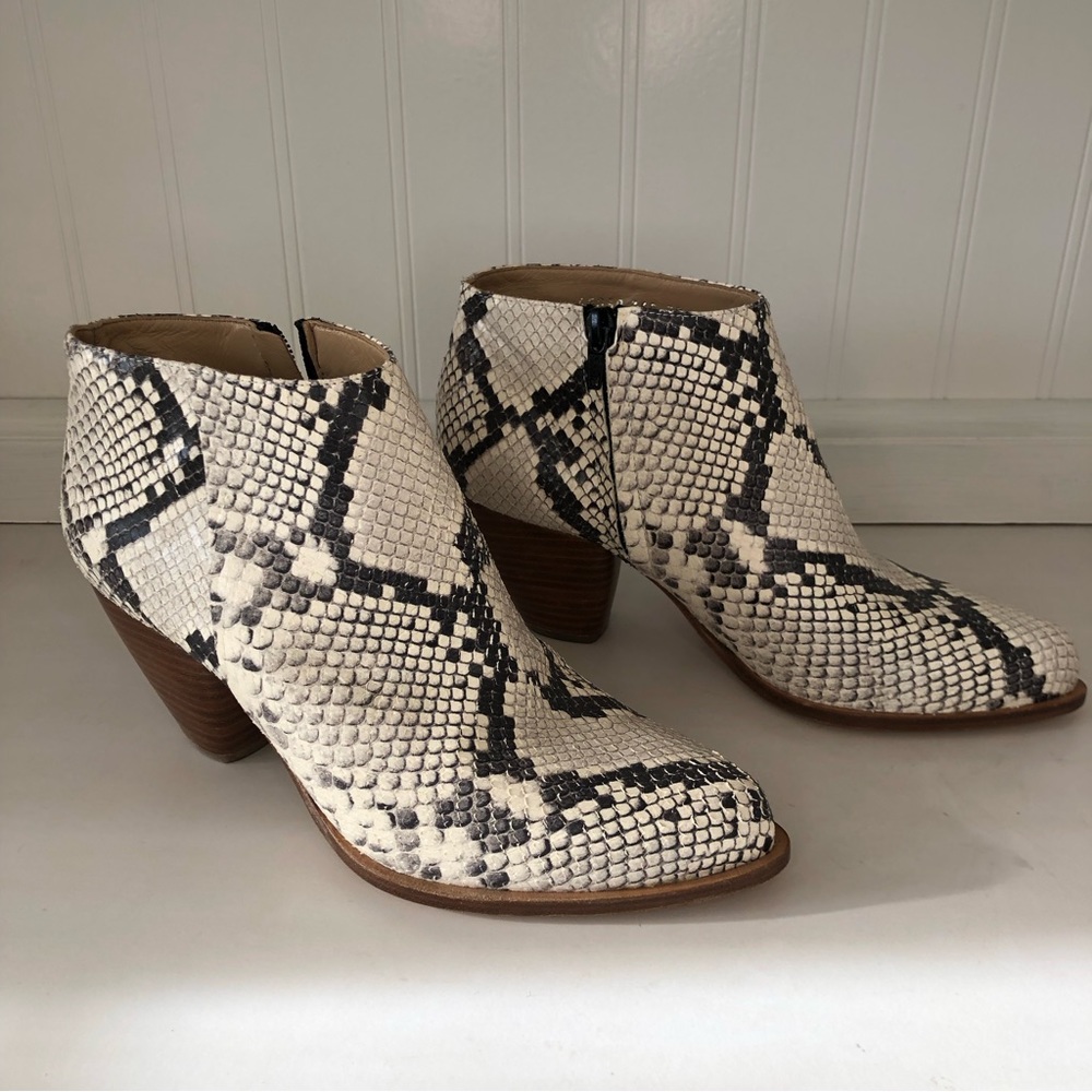 Alberto Zago Snake Print Booties